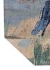 uvenuti blue wool and bamboo silk hand knotted Rug - Backing Shot