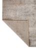 entropy grey and black wool and bamboo silk hand knotted Rug - Backing Shot