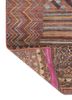 manchaha red and orange wool and silk hand knotted Rug - Backing Shot