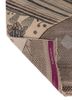 manchaha red and orange wool and silk hand knotted Rug - Backing Shot