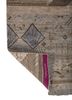 manchaha grey and black wool and silk hand knotted Rug - Backing Shot manchaha grey and black wool and silk hand knotted Rug - Backing Shot