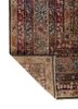 aalam green wool hand knotted Rug - Backing Shot