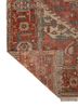 aalam red and orange wool hand knotted Rug - Backing Shot aalam red and orange wool hand knotted Rug - Backing Shot