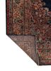 aalam blue wool hand knotted Rug - Backing Shot