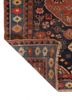 aalam blue wool hand knotted Rug - Backing Shot