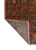 aalam red and orange wool hand knotted Rug - Backing Shot