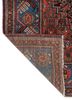kiaan red and orange wool hand knotted Rug - Backing Shot