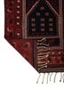 aalam red and orange wool flat weaves Rug - Backing Shot