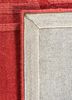 tesoro red and orange wool hand loom Rug - Backing Shot