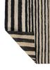 hula grey and black jute and hemp hand knotted Rug - Backing Shot