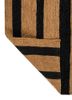 hula beige and brown jute and hemp hand knotted Rug - Backing Shot