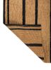 hula beige and brown jute and hemp hand knotted Rug - Backing Shot