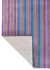 linear beige and brown wool hand tufted Rug - Backing Shot