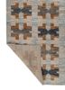 manifest green wool hand knotted Rug - Backing Shot