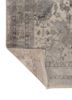far east grey and black wool and silk hand knotted Rug - Backing Shot