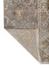 far east grey and black wool and silk hand knotted Rug - Backing Shot