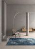 far east blue wool and silk hand knotted Rug - Backing Shot far east blue wool and silk hand knotted Rug - Backing Shot