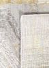 unstring by kavi grey and black wool and bamboo silk hand knotted Rug - Backing Shot
