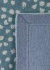 linear blue wool hand tufted Rug - Backing Shot linear blue wool hand tufted Rug - Backing Shot