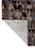 linear grey and black wool and viscose hand tufted Rug - Backing Shot linear grey and black wool and viscose hand tufted Rug - Backing Shot