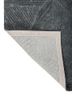 linear blue acrylic hand tufted Rug - Backing Shot