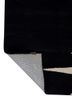 zig zag grey and black wool and viscose hand tufted Rug - Backing Shot