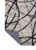contour grey and black wool and viscose hand tufted Rug - Backing Shot
