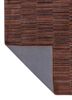 linear red and orange wool and viscose hand tufted Rug - Backing Shot