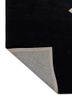 zig zag grey and black wool and viscose hand tufted Rug - Backing Shot zig zag grey and black wool and viscose hand tufted Rug - Backing Shot