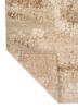 entropy beige and brown wool and silk hand knotted Rug - Backing Shot
