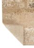 entropy gold wool and silk hand knotted Rug - Backing Shot