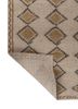 thyme beige and brown wool hand knotted Rug - Backing Shot