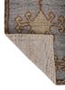 thyme blue wool hand knotted Rug - Backing Shot thyme blue wool hand knotted Rug - Backing Shot