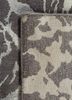 pansy grey and black wool and bamboo silk hand knotted Rug - Backing Shot
