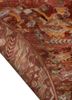 manchaha red and orange wool and bamboo silk hand knotted Rug - Backing Shot