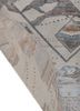 manchaha blue wool and bamboo silk hand knotted Rug - Backing Shot