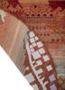 manchaha red and orange wool and bamboo silk hand knotted Rug - Backing Shot