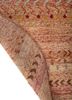 manchaha red and orange wool and bamboo silk hand knotted Rug - Backing Shot