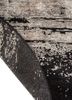 entropy grey and black wool and bamboo silk hand knotted Rug - Backing Shot