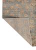 erbe blue wool hand knotted Rug - Backing Shot