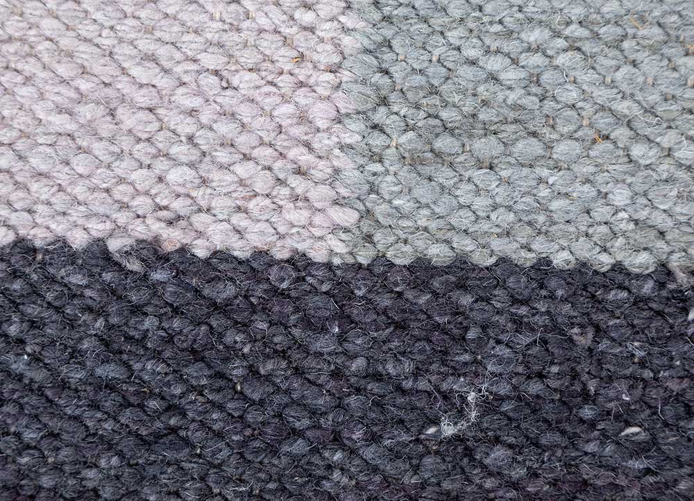 daaira blue wool flat weaves Rug - CloseUp