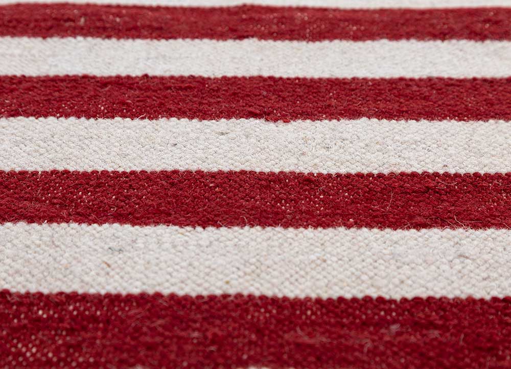 alhambra ivory wool flat weaves Rug - CloseUp