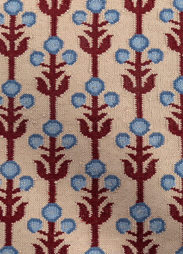 alhambra ivory wool flat weaves Rug - CloseUp