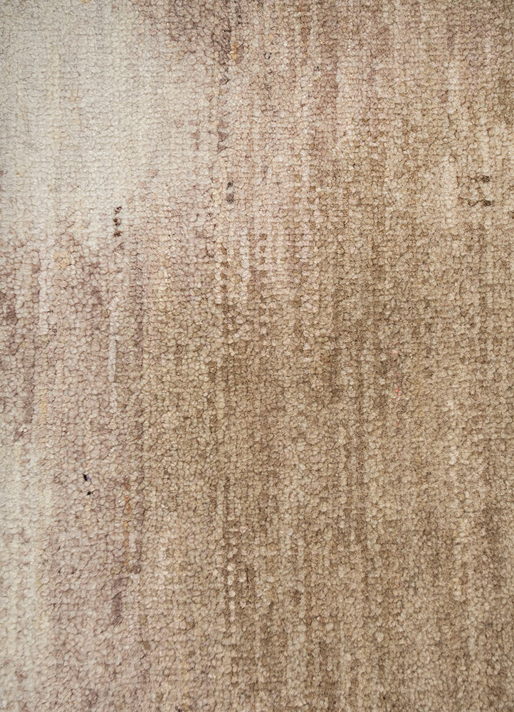 afterglow by kavi ivory wool hand knotted Rug - CloseUp