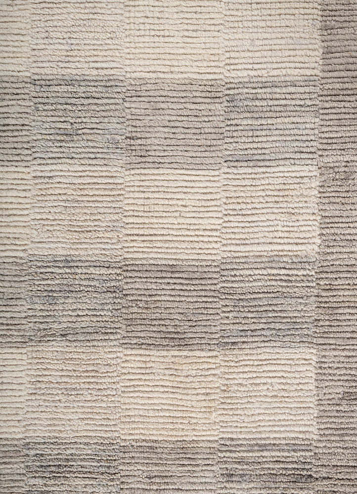 saga blue wool hand loom Rug - CloseUp
