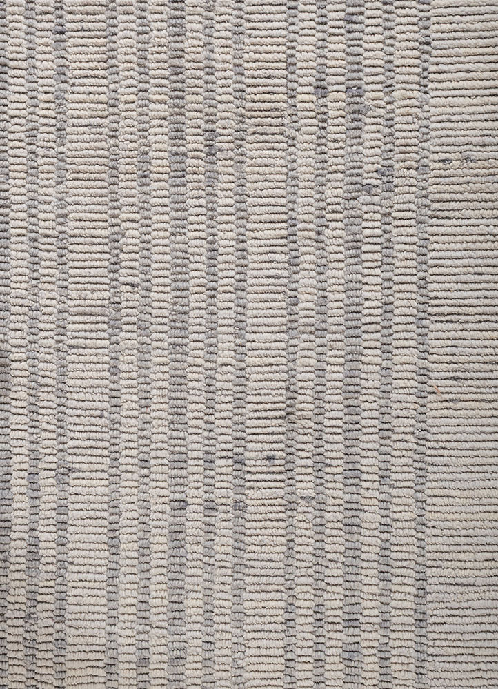 saga blue wool hand loom Rug - CloseUp