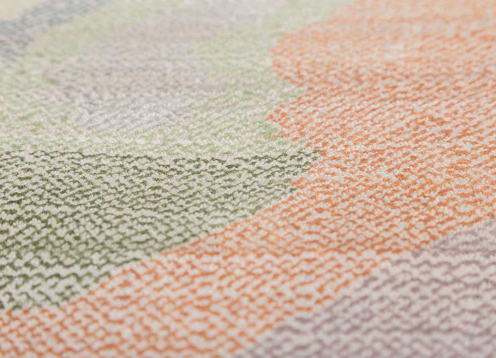 manchaha ivory wool and bamboo silk hand knotted Rug - CloseUp