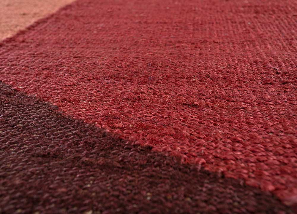 daaira red and orange jute and hemp flat weaves Rug - CloseUp