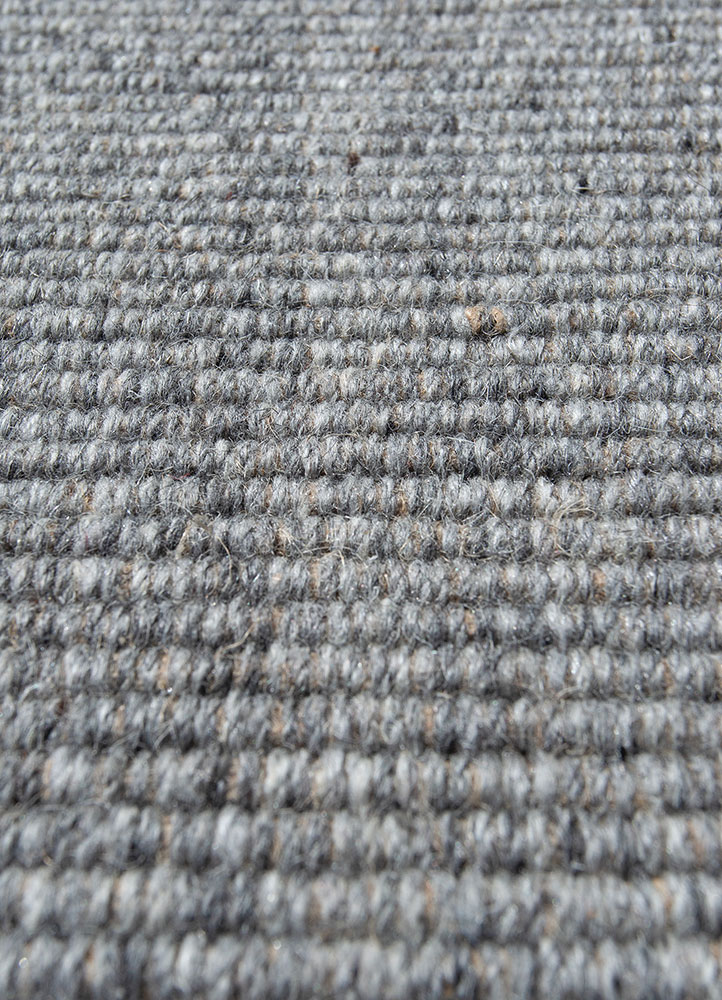 façade grey and black wool flat weaves Rug - CloseUp
