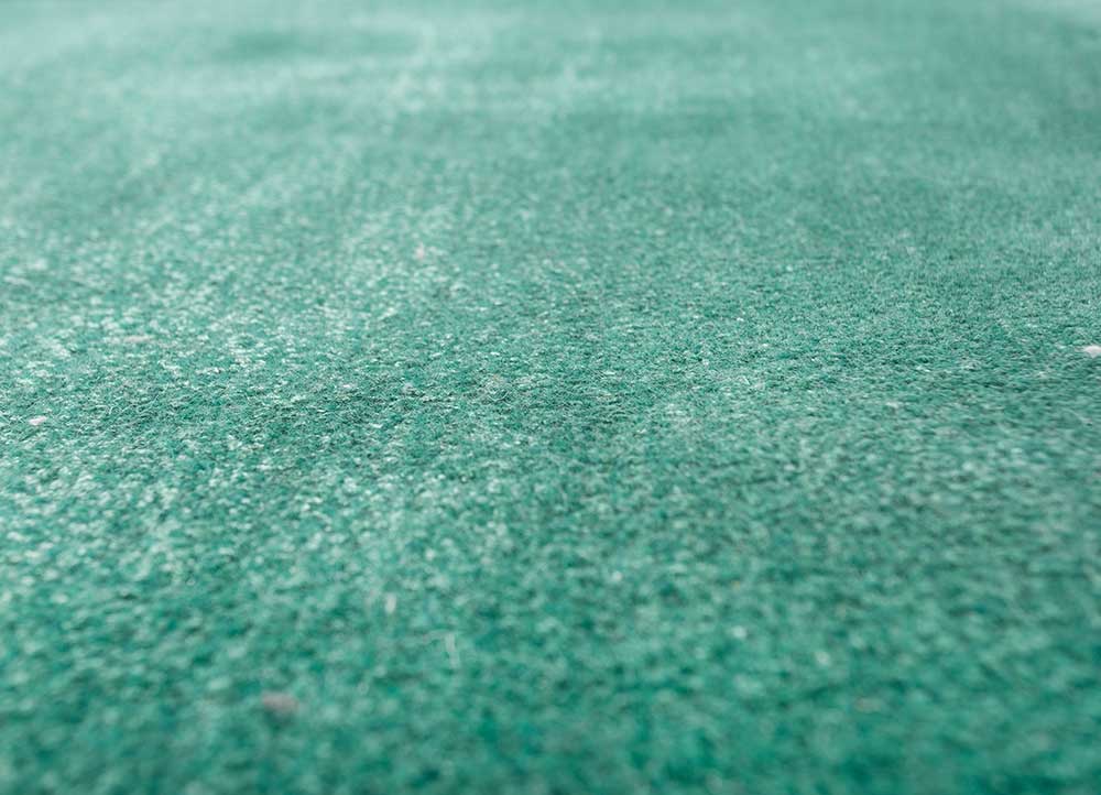 come around blue wool and viscose hand tufted Rug - CloseUp